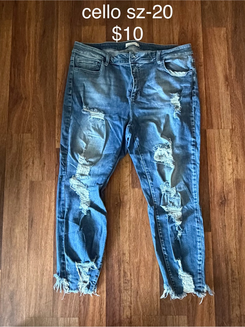 Cello Distressed Blue Ripped Women’s Jeans